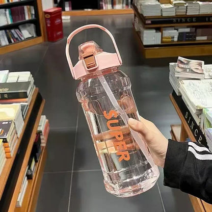 Large Capacity Sports Water Bottle with Straw