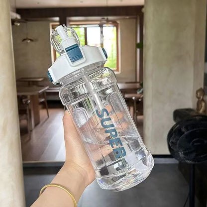 Large Capacity Sports Water Bottle with Straw