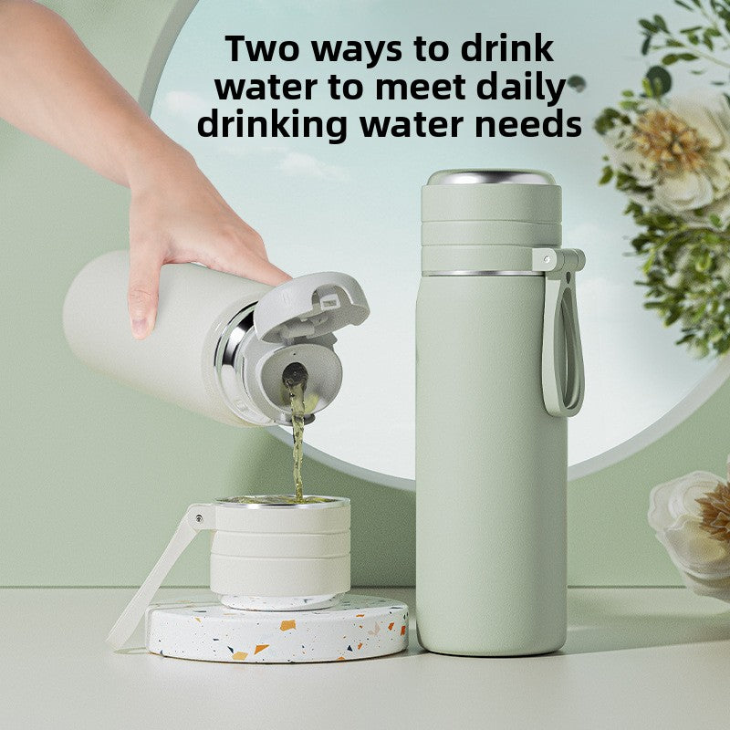 Large-capacity stainless steel water cup with high appearance level