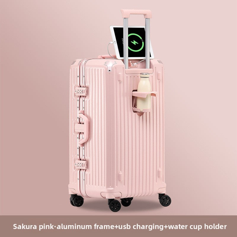 Large-capacity suitcase for women with a handle