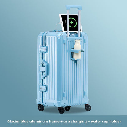 Large-capacity suitcase for women with a handle