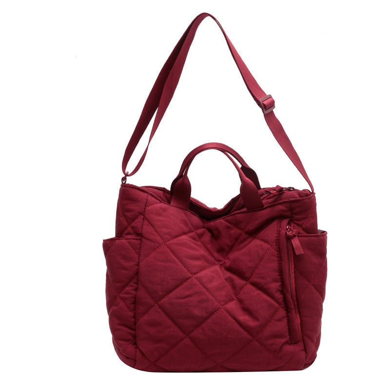 Large-capacity tote bag for autumn and winter commuting and single-shoulder bag for students' classes