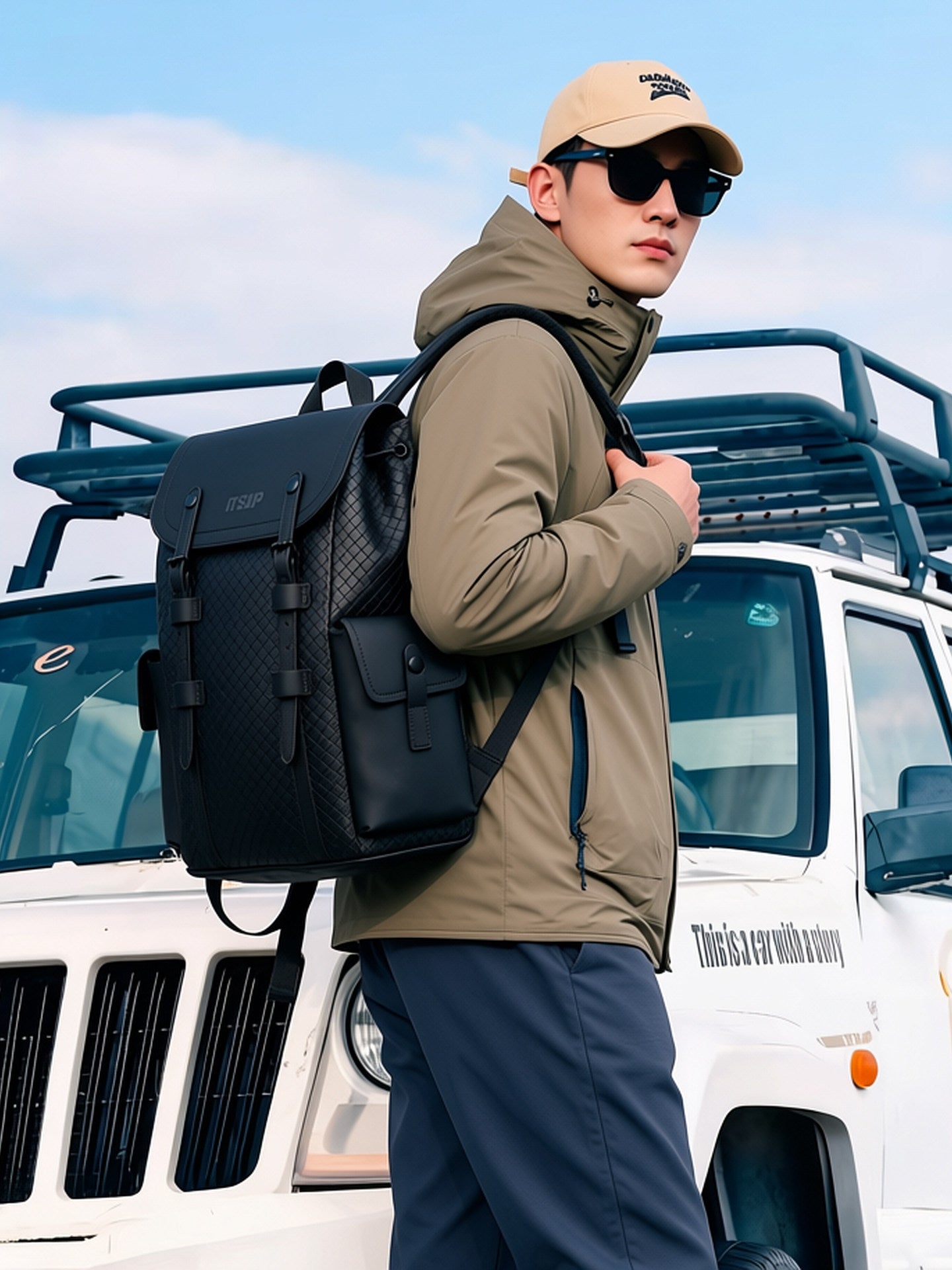 Large-capacity travel backpack