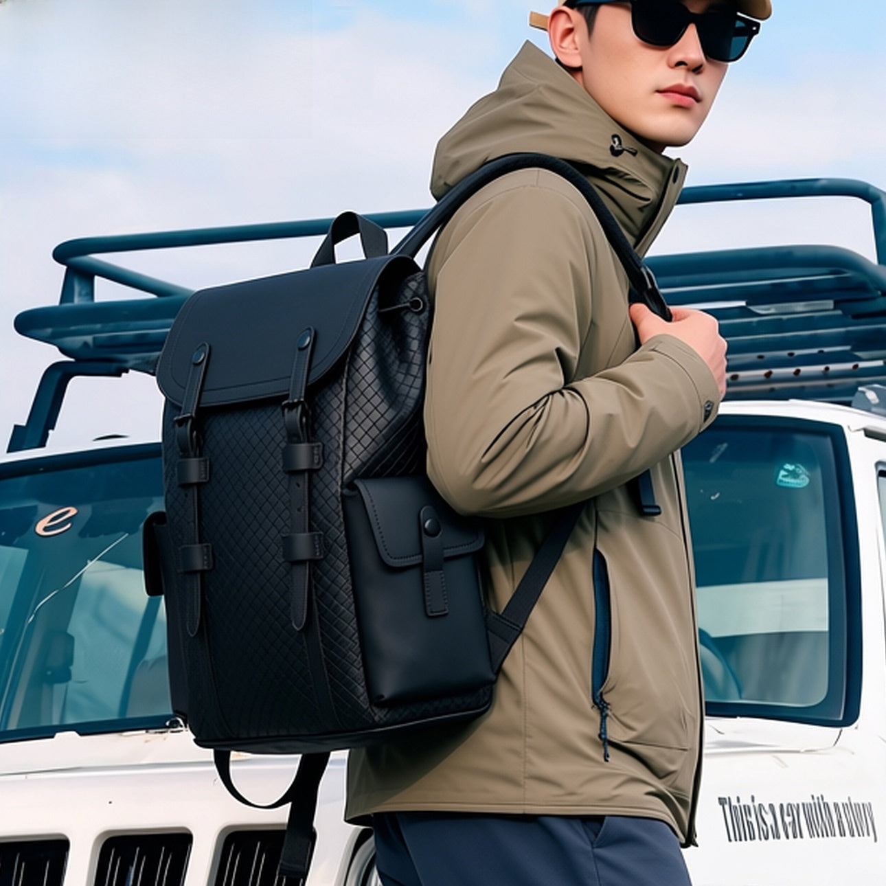 Large-capacity travel backpack