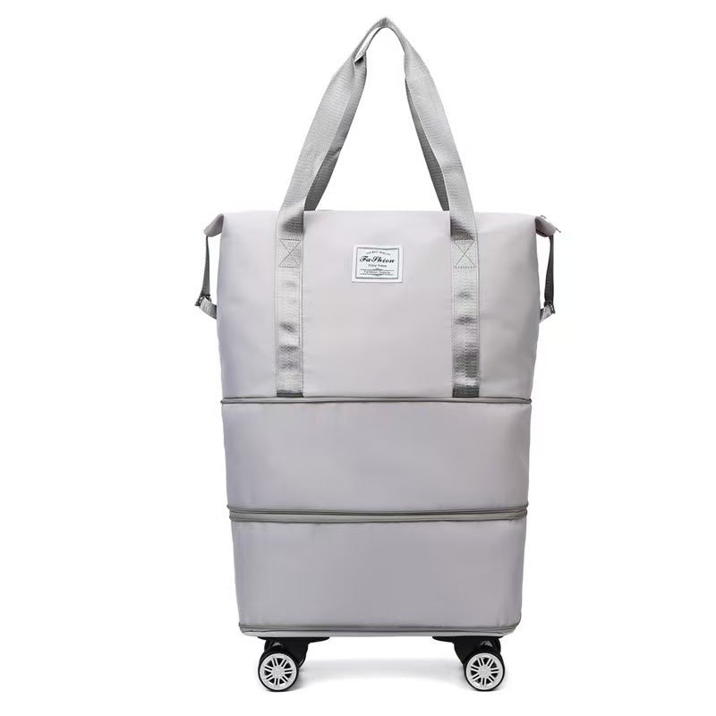 Large Capacity Travel Bag with Universal Wheels Waterproof Expandable Luggage Bag