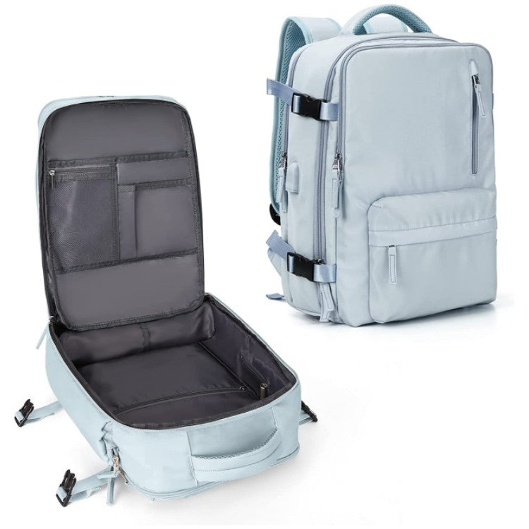 Large Capacity USB Travel Backpack with Shoe Compartment