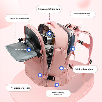 Large Capacity Waterproof Nylon Backpack for Travel and School