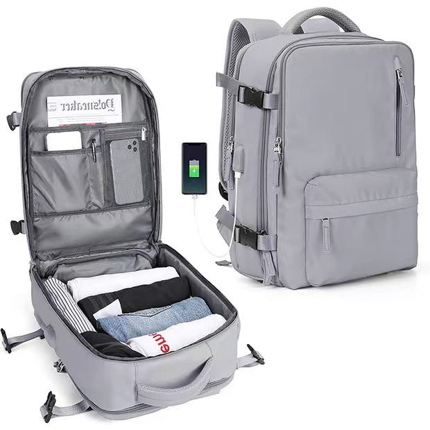 Large Capacity Waterproof Nylon Backpack for Travel and School