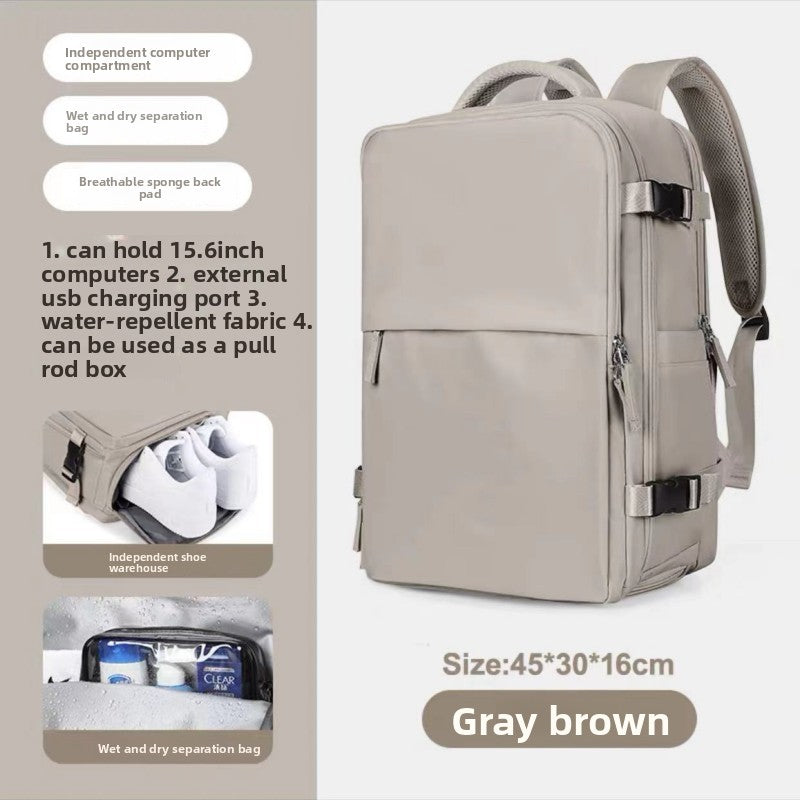 Large Capacity Waterproof Nylon Backpack for Travel and School