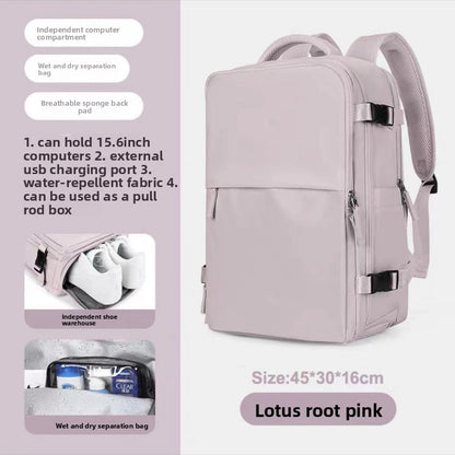 Large Capacity Waterproof Nylon Backpack for Travel and School