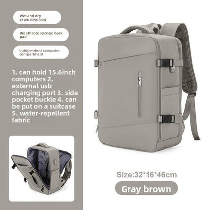 Large Capacity Waterproof Nylon Backpack for Travel and School