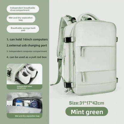 Large Capacity Waterproof Nylon Backpack for Travel and School