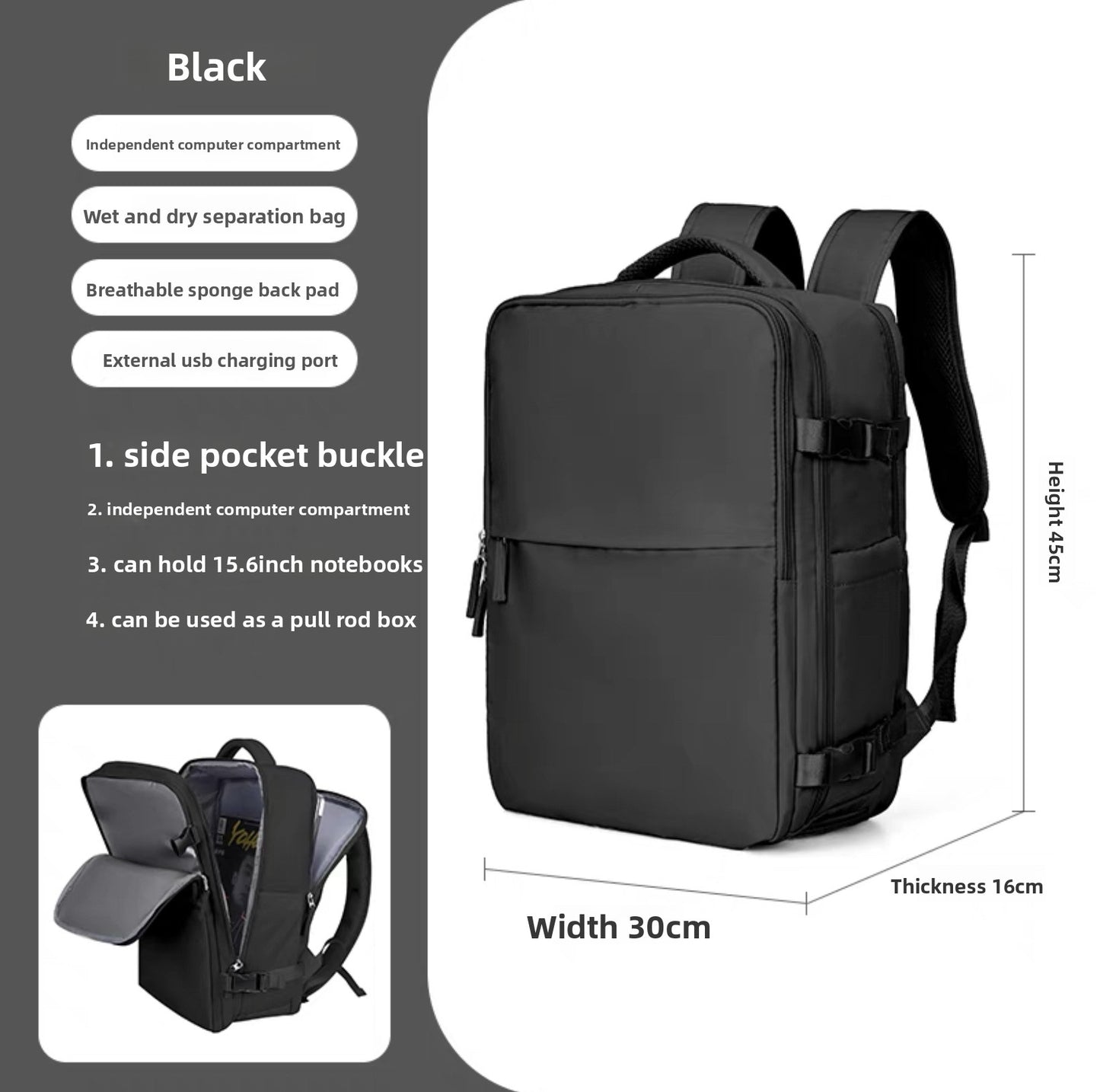 Large Capacity Waterproof Nylon Backpack