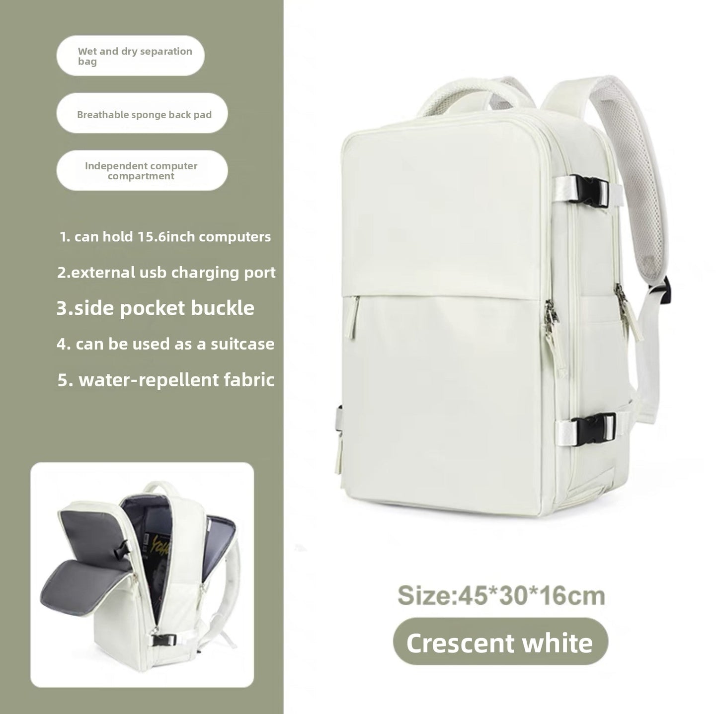Large Capacity Waterproof Nylon Backpack