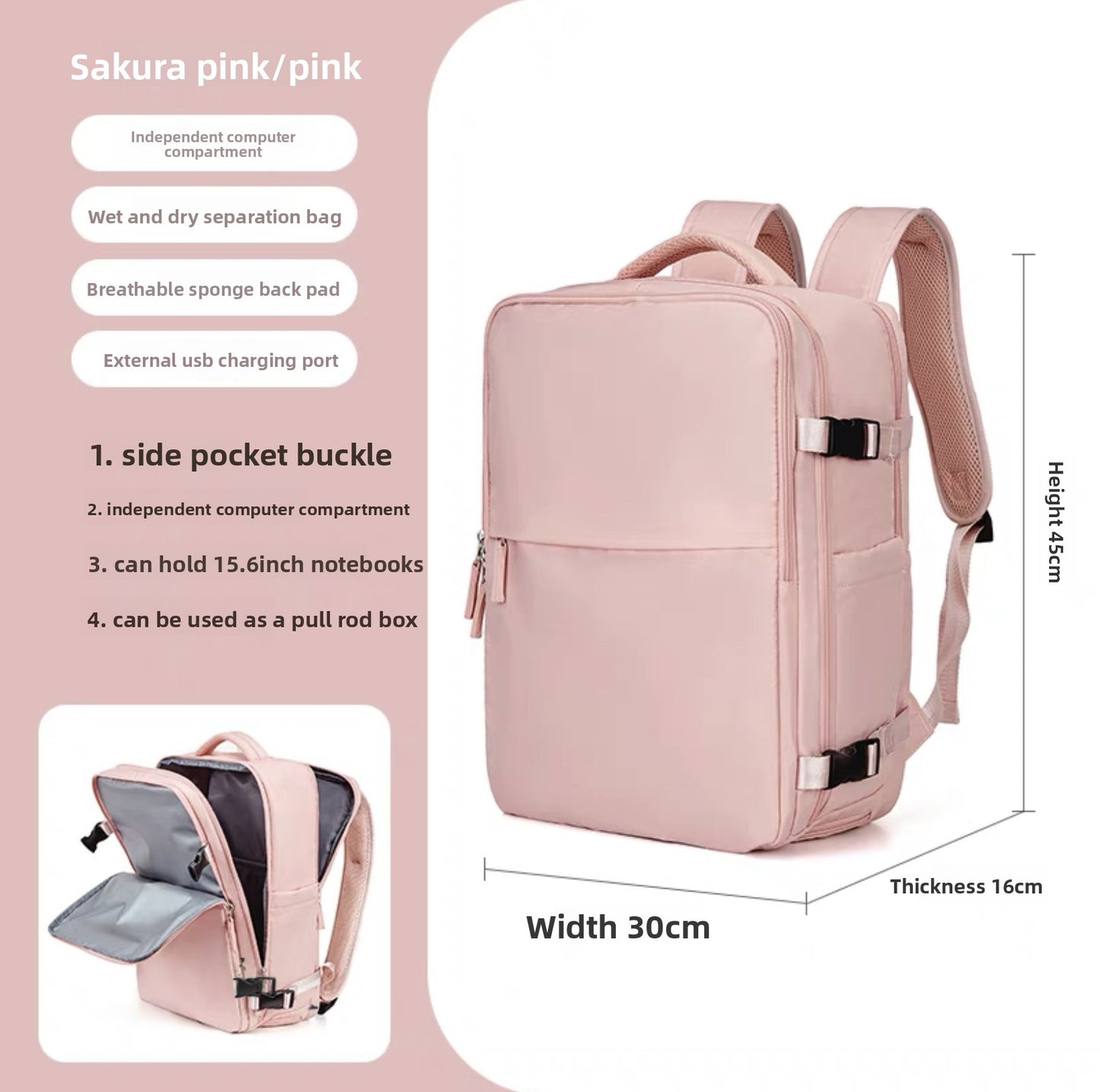 Large Capacity Waterproof Nylon Backpack