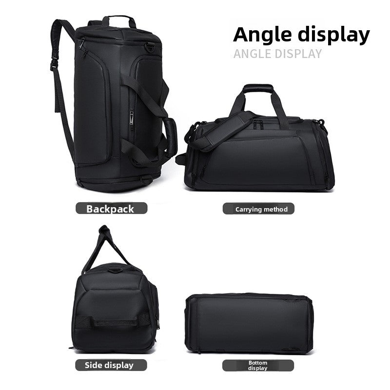 Large Capacity Waterproof Oxford Travel Bag with Shoe Compartment