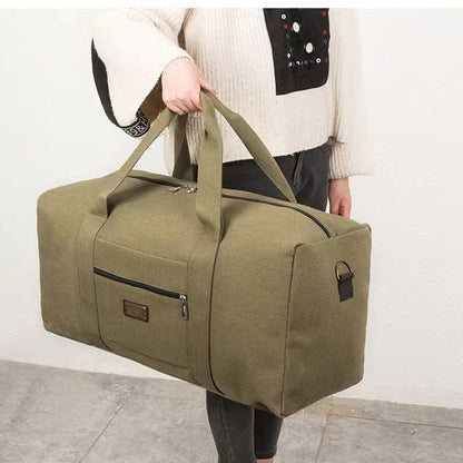 Large-capacity wear-resistant canvas handbag