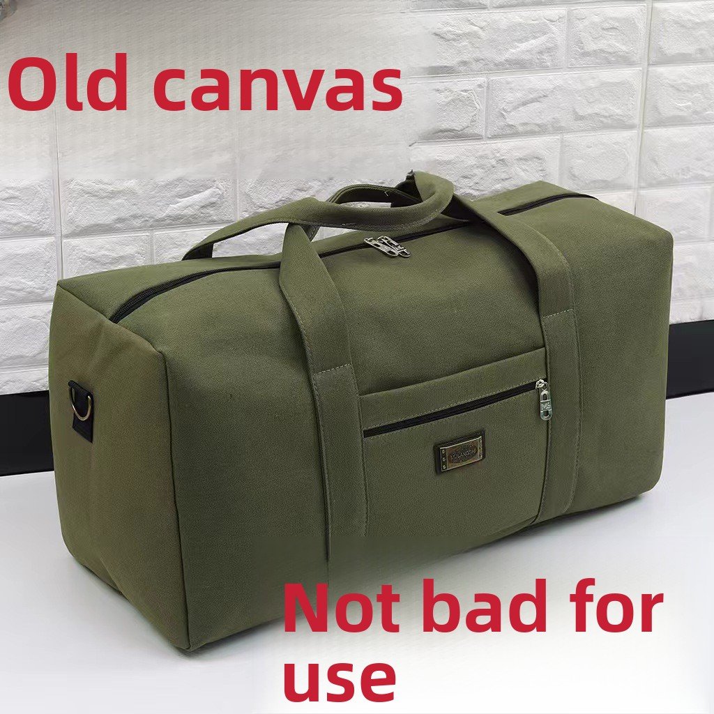 Large-capacity wear-resistant canvas handbag