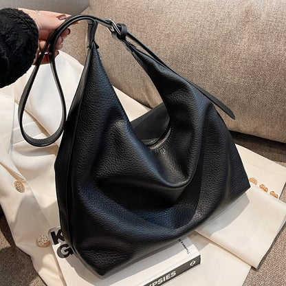 Large Capacity Women's Shoulder Crossbody PU Tote Bag