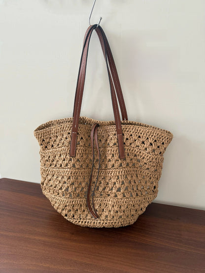 Large-Capacity Woven Straw Bag