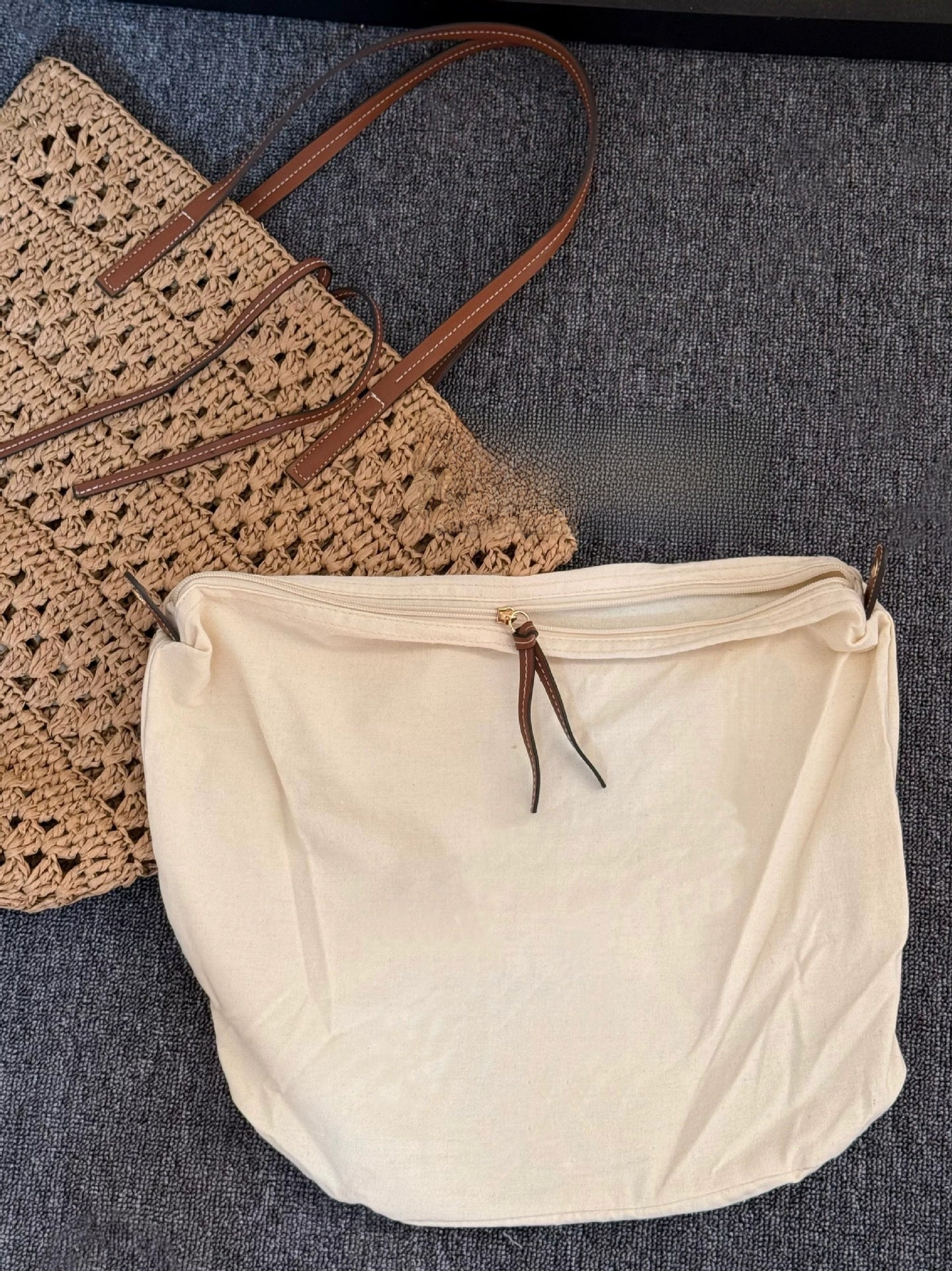 Large-Capacity Woven Straw Bag