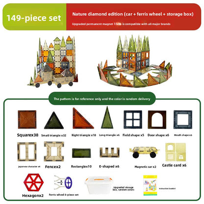 Large Color Window Magnetic Building Blocks Educational Toys