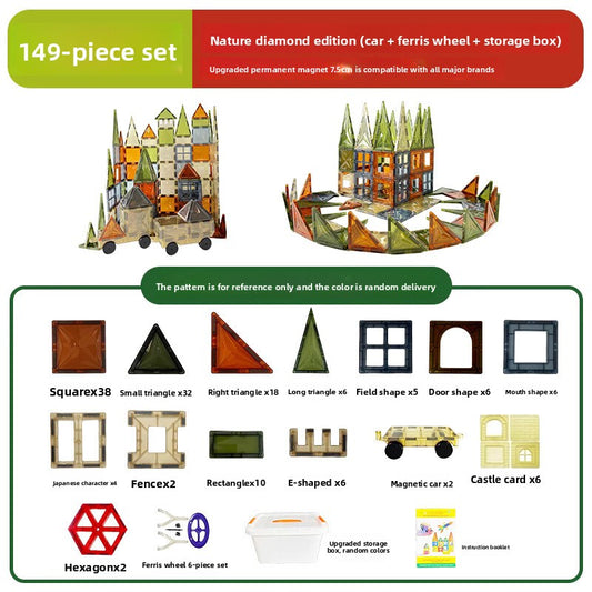 Large Color Window Magnetic Building Blocks Educational Toys