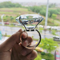 6cm small ring transparent diamond ring