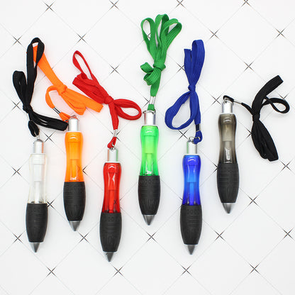 Large Fat Ballpoint Pen with Lanyard and Leather Case