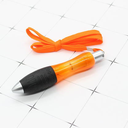 Large Fat Ballpoint Pen with Lanyard and Leather Case