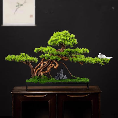 Large Floor Green Planting Fake Tree Simulation Pine Bonsai Decor