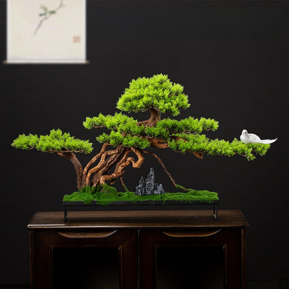 Large Floor Green Planting Fake Tree Simulation Pine Bonsai Decor