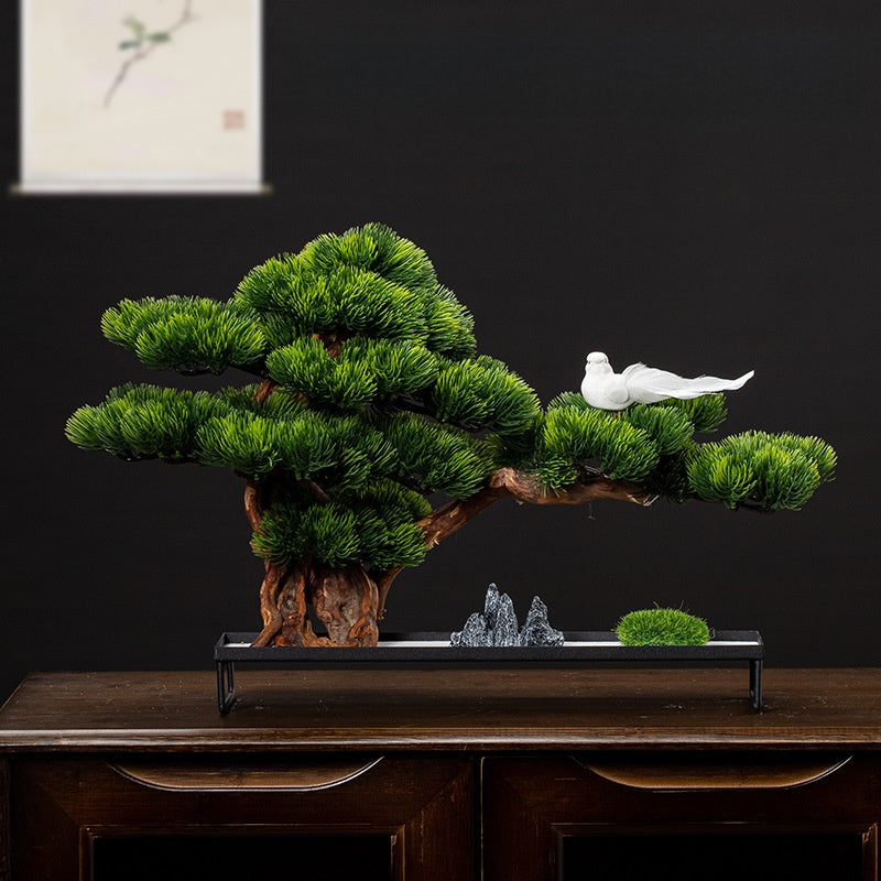 Large Floor Green Planting Fake Tree Simulation Pine Bonsai Decor