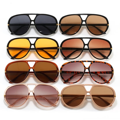Large Frame Vintage Sunglasses UV Protection Fashion Sun Glasses