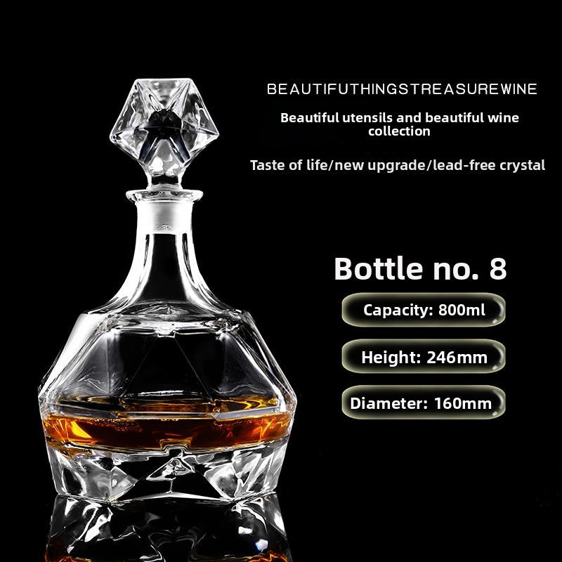 Large glass wine bottle