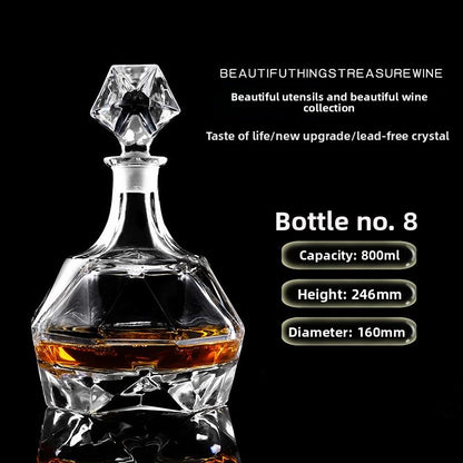 Large glass wine bottle