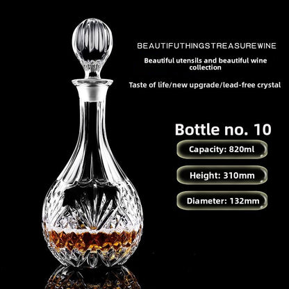 Large glass wine bottle
