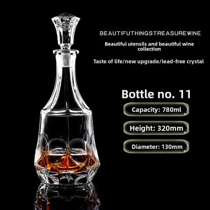 Large glass wine bottle