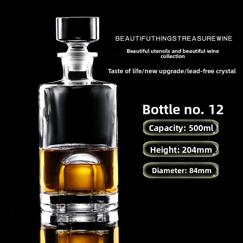 Large glass wine bottle
