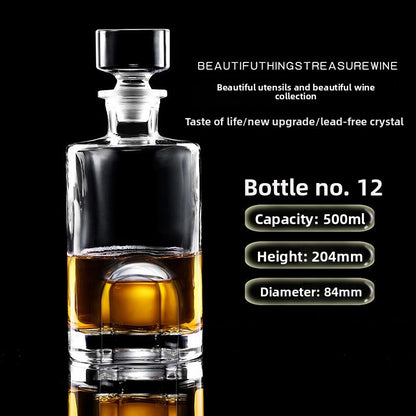 Large glass wine bottle