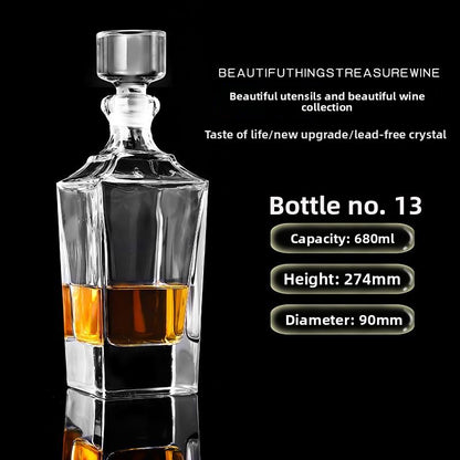 Large glass wine bottle
