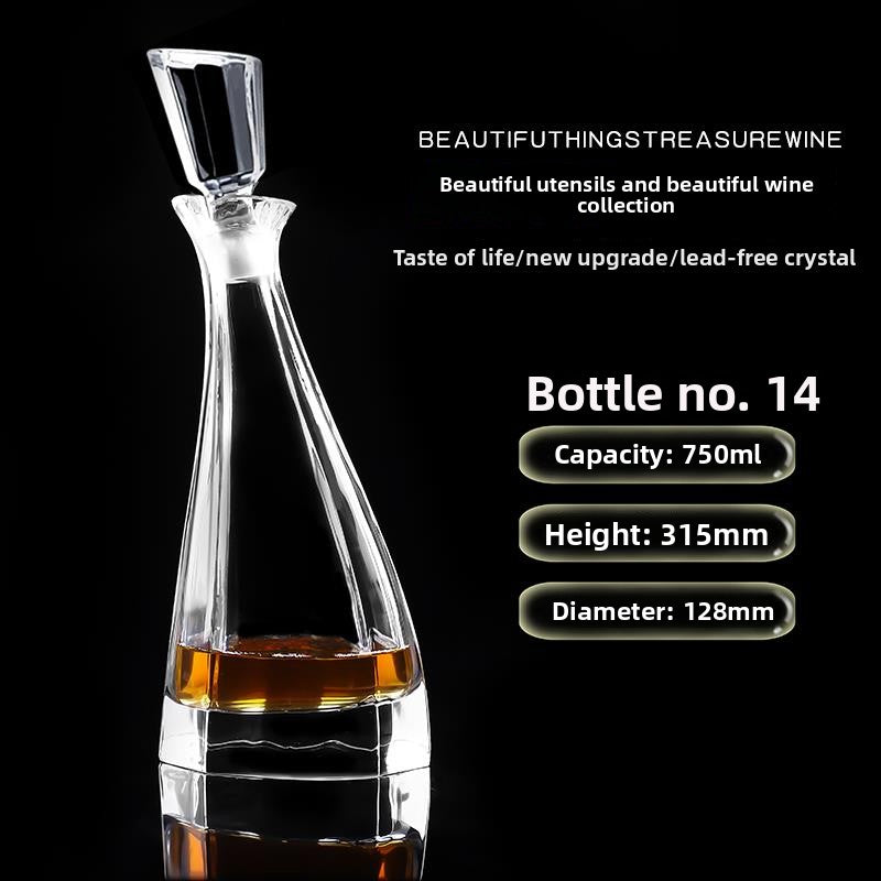 Large glass wine bottle