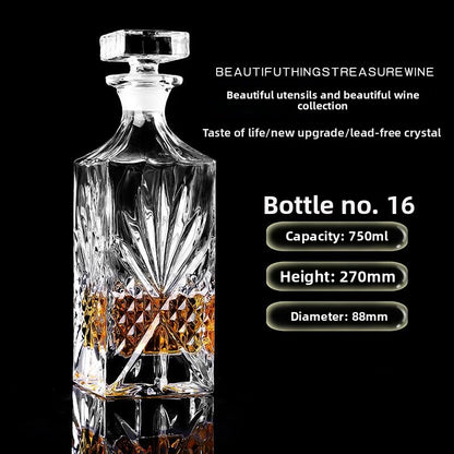 Large glass wine bottle
