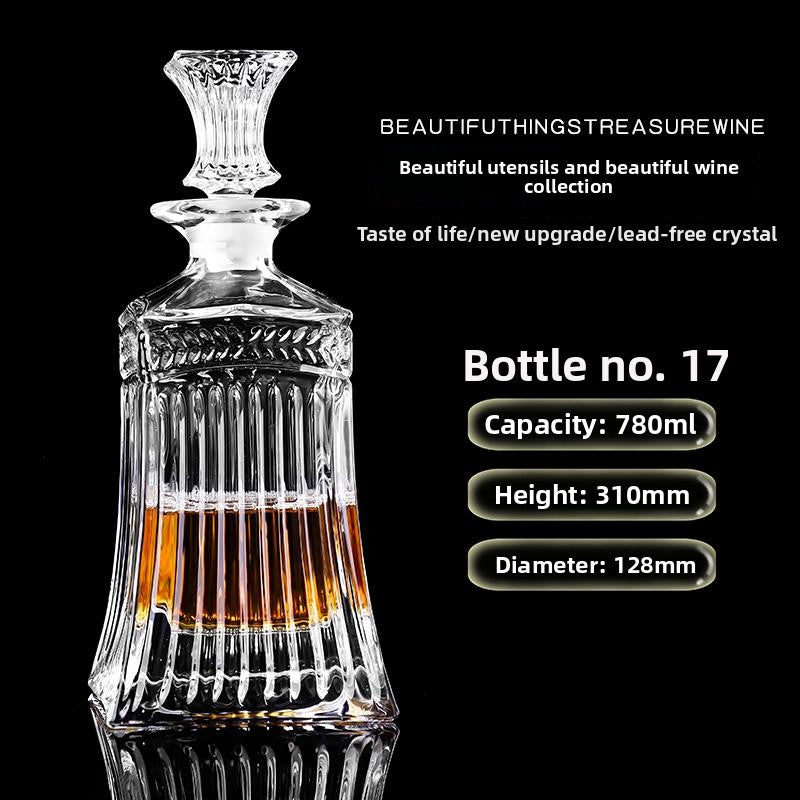 Large glass wine bottle