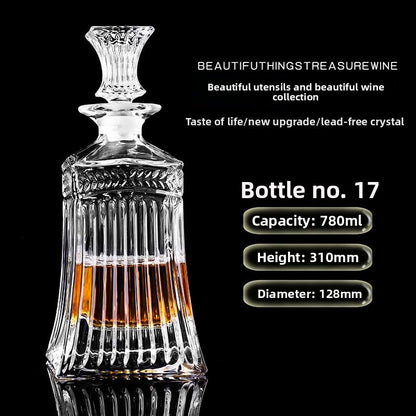 Large glass wine bottle