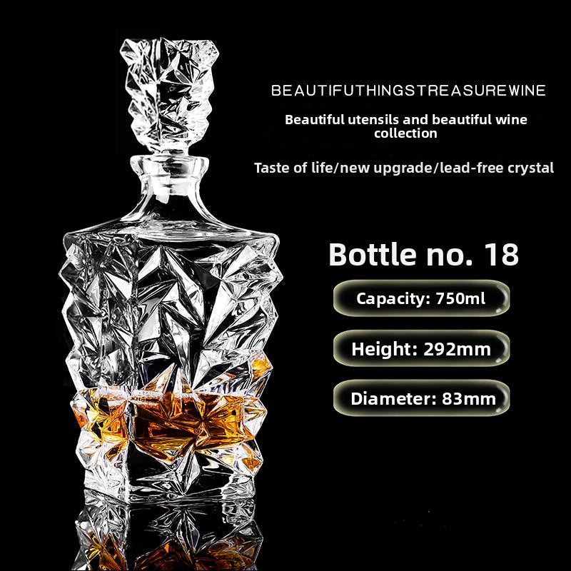 Large glass wine bottle