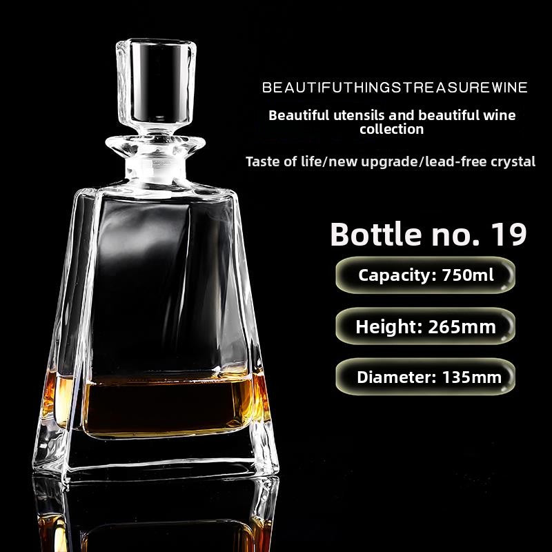 Large glass wine bottle
