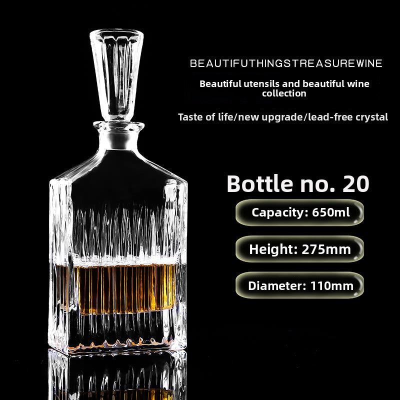 Large glass wine bottle