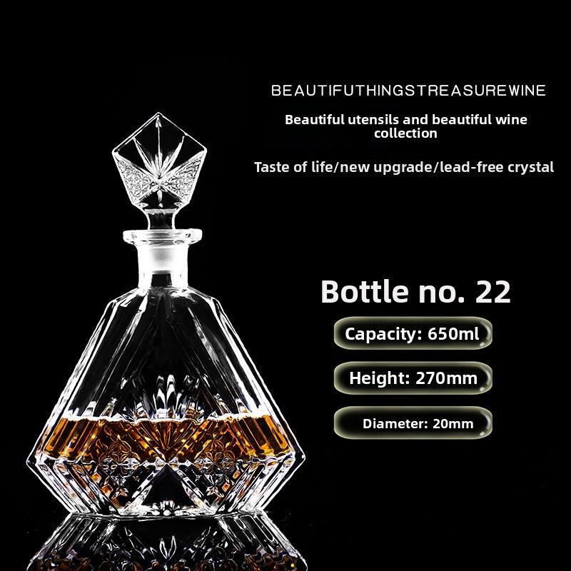Large glass wine bottle