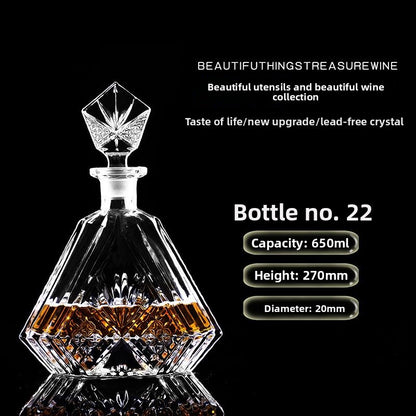 Large glass wine bottle